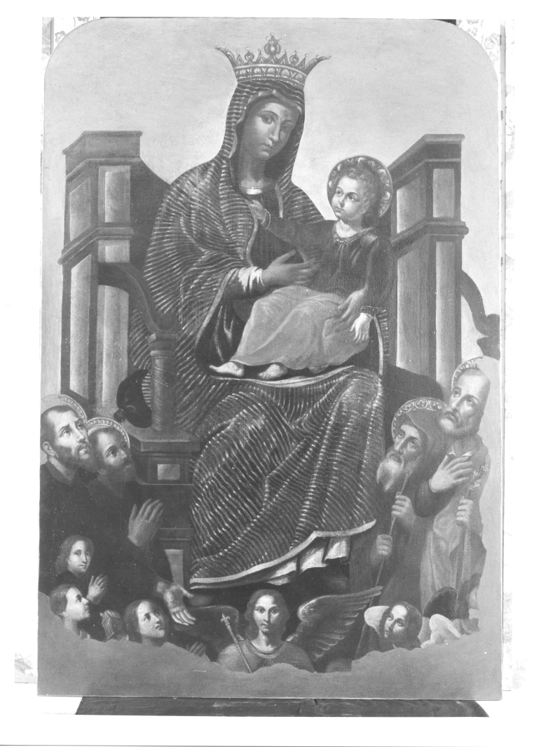 Madonna in trono e Santi (dipinto) - ambito napoletano (inizio sec. XVII)