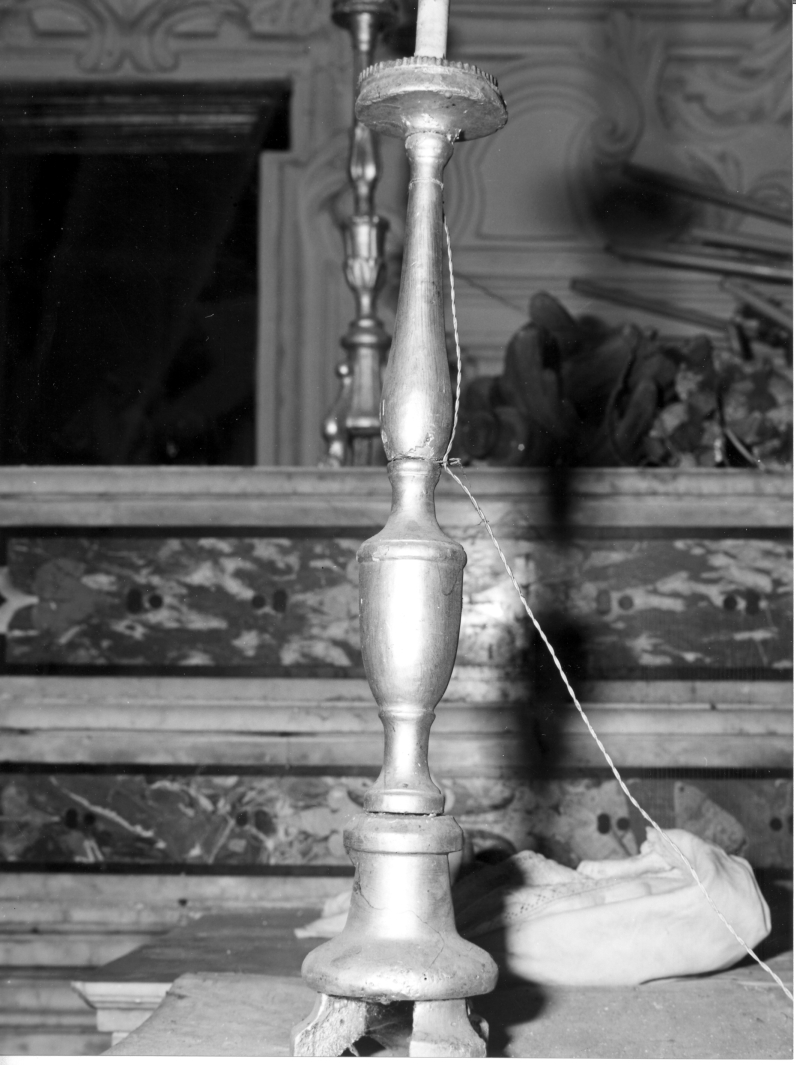candeliere, serie - bottega campana (seconda metà sec. XVIII)