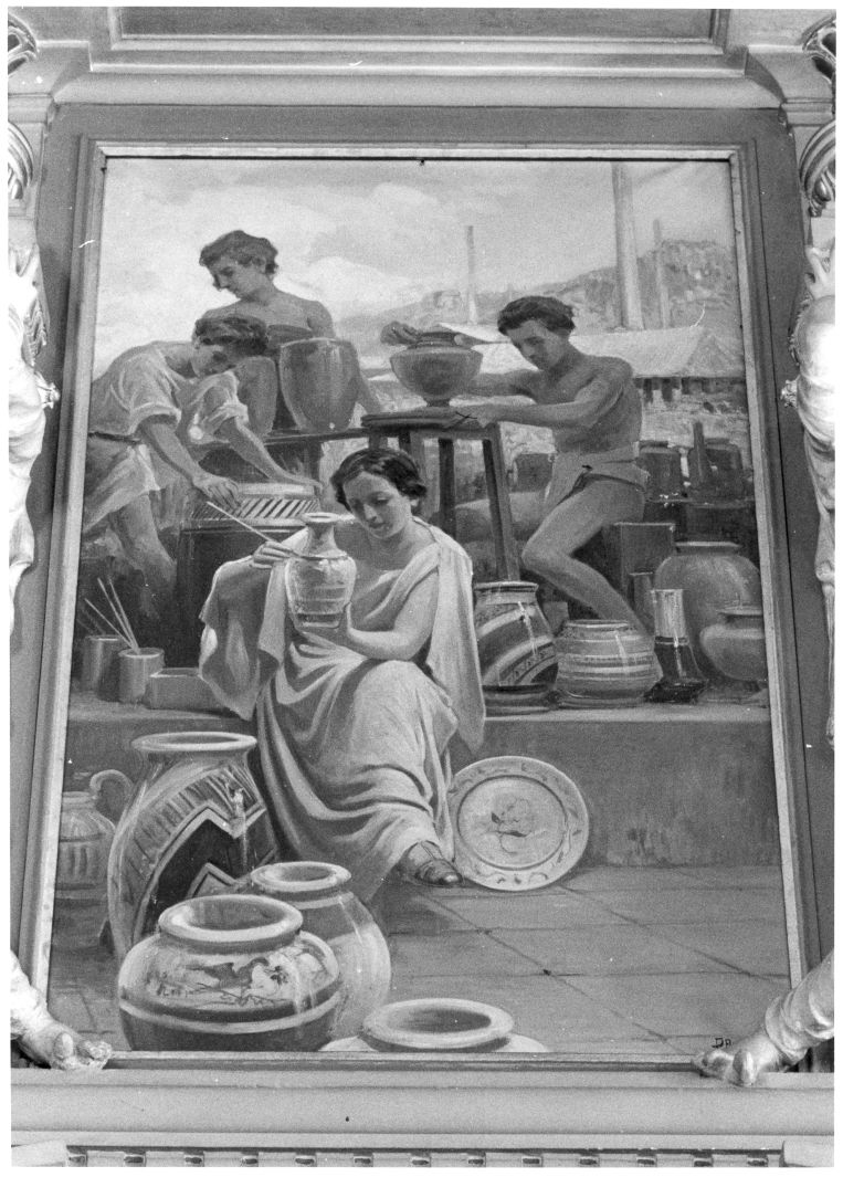 arte della ceramica (dipinto, ciclo) di Avallone Pasquale (sec. XX)