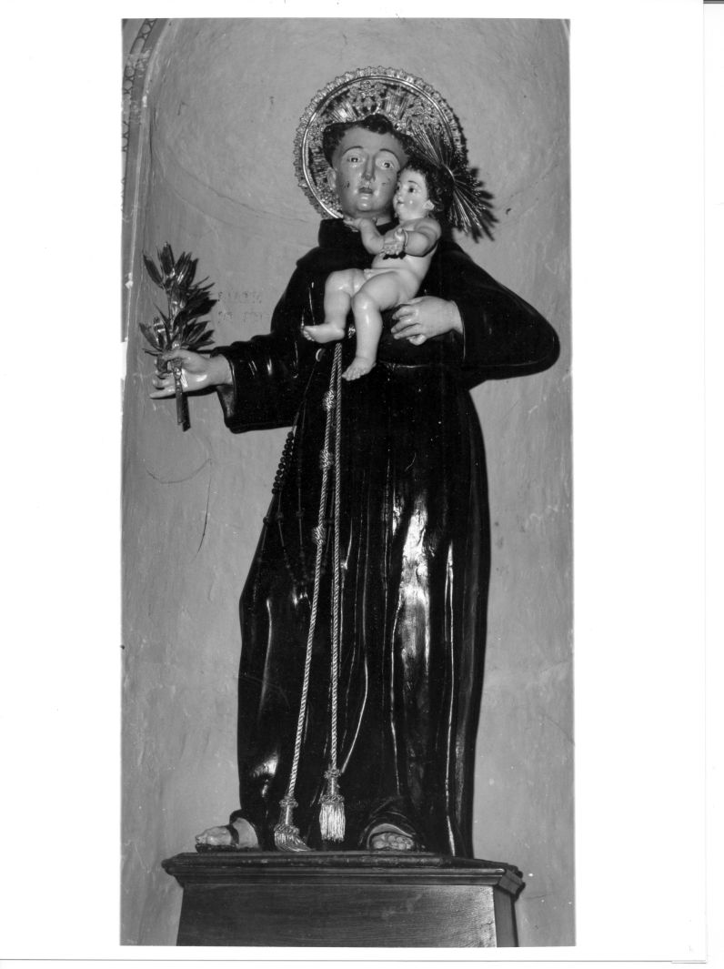 Sant'Antonio da Padova con il bambino (scultura) - bottega campana (seconda metà sec. XVII)