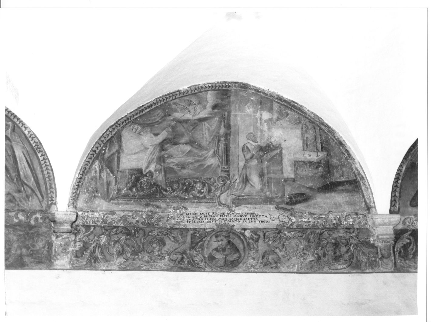 morte di San Francesco d'Assisi (dipinto, elemento d'insieme) di Paparo Ottavio (attribuito) (sec. XVI)