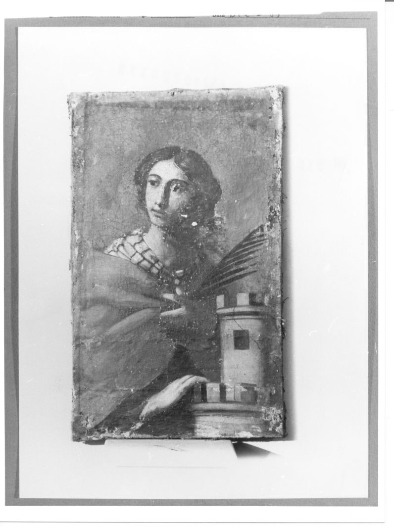 Santa Barbara (dipinto, elemento d'insieme) di Ragolia Michele (attribuito) (sec. XVII)