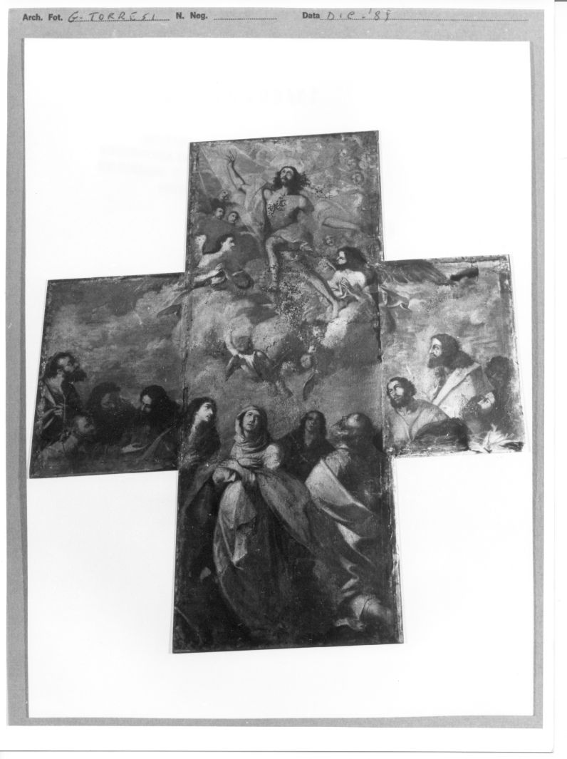 ascensione di Cristo (dipinto, elemento d'insieme) di Ragolia Michele (attribuito) (sec. XVII)