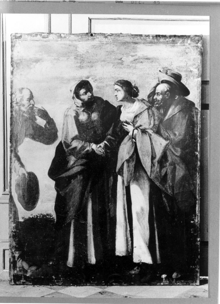 visitazione (dipinto, elemento d'insieme) di Ragolia Michele (attribuito) (sec. XVII)