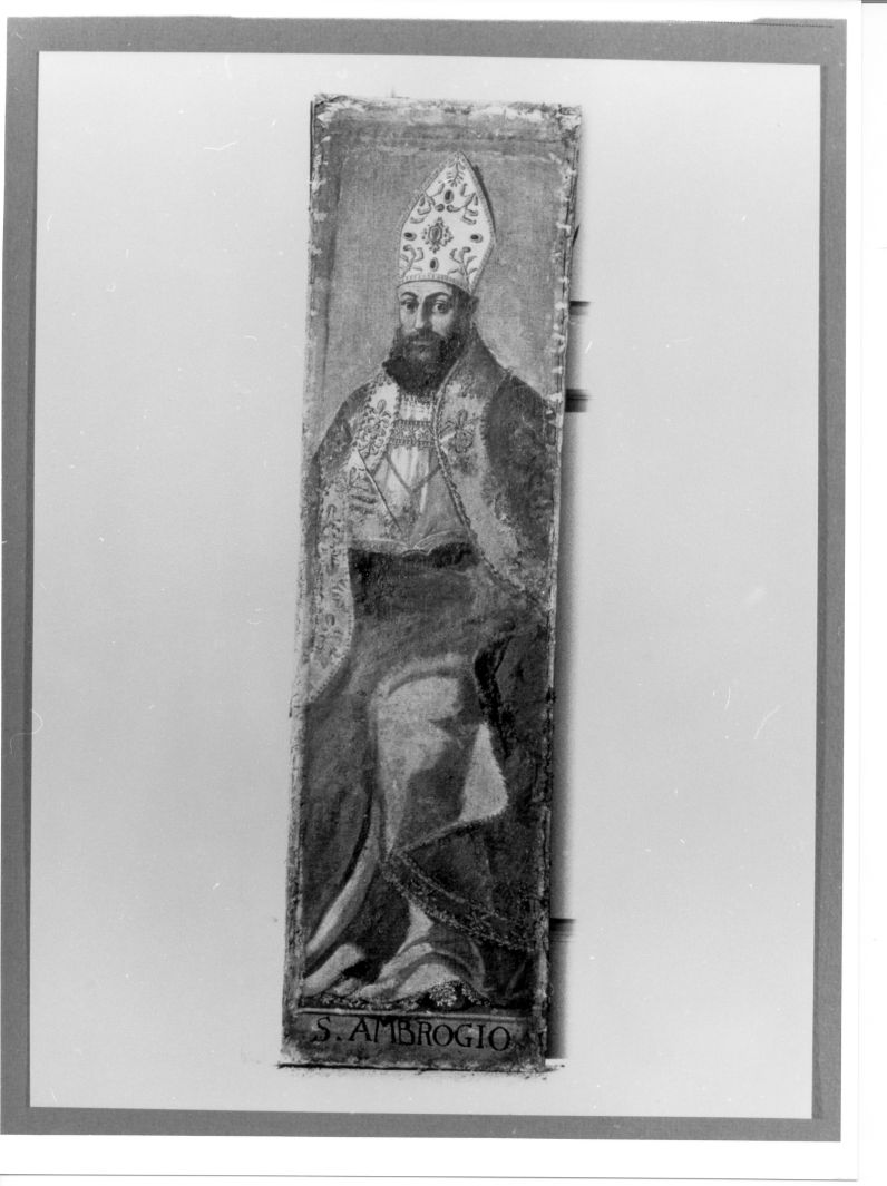Sant'Ambrogio (dipinto, elemento d'insieme) di Ragolia Michele (attribuito) (sec. XVII)