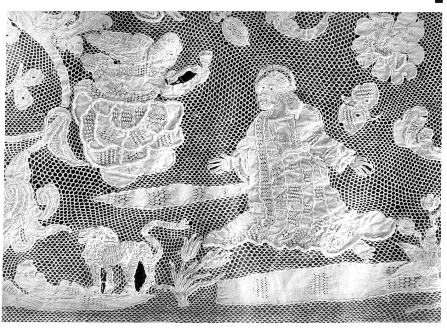 orazione di Cristo nell'orto di Getsemani (decorazione a ricamo, elemento d'insieme) - manifattura campana (secc. XVII/ XVIII)