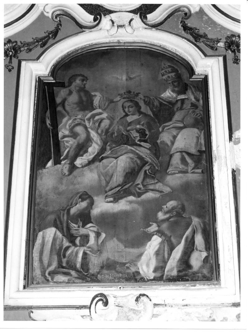 incoronazione di Maria Vergine (dipinto) di De Mari Gian Battista (attribuito) (sec. XVIII)