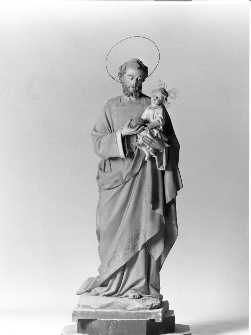 San Giuseppe e Gesù Bambino (statua) - bottega campana (seconda metà sec. XIX)