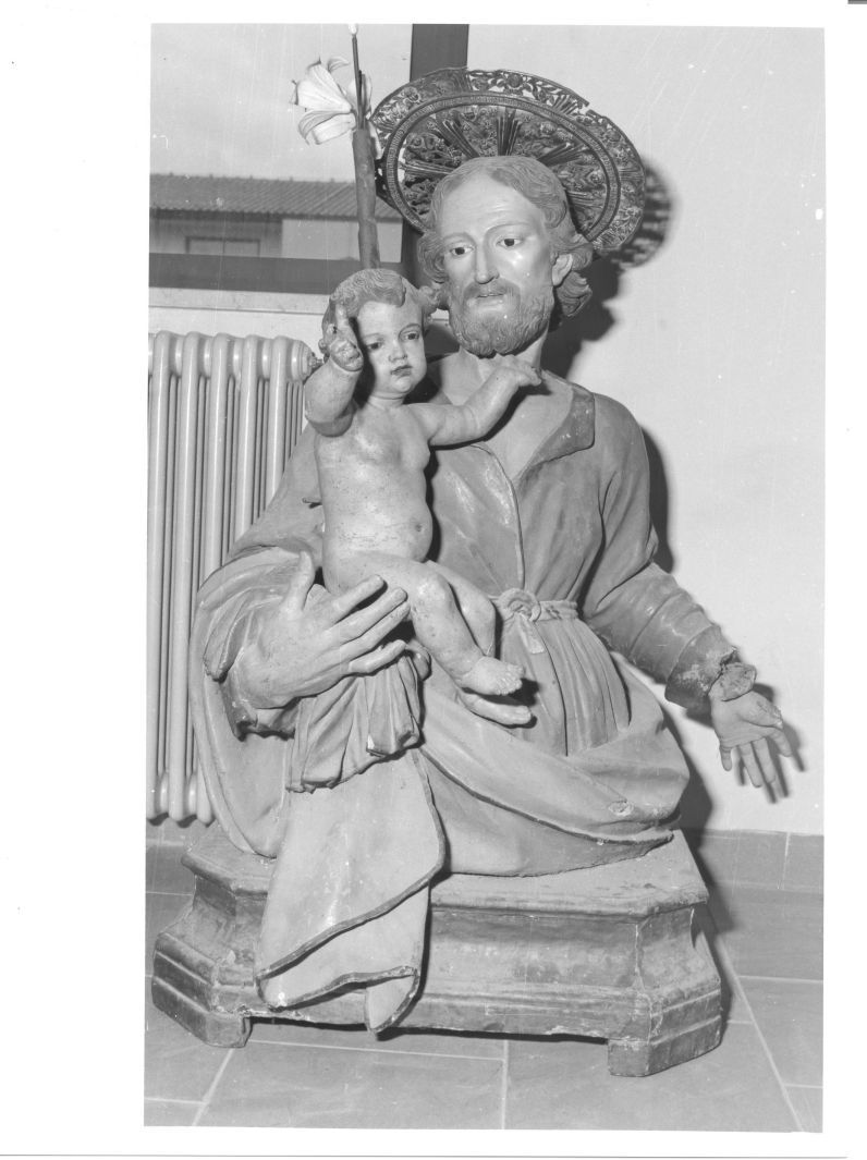 San Giuseppe e Gesù Bambino (scultura, opera isolata) di Sarno Giuseppe (attribuito) (sec. XVIII)