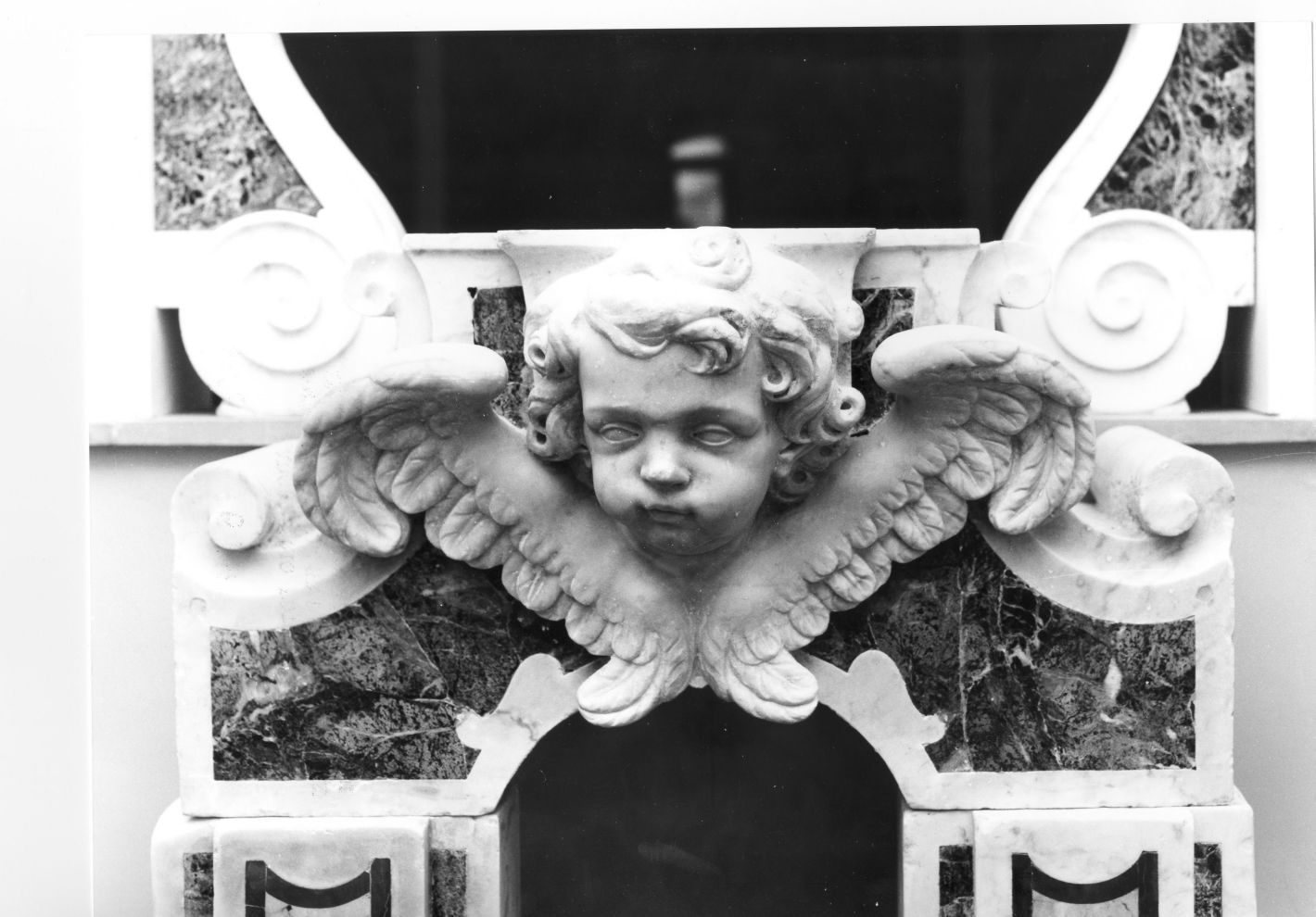 angelo custode (tabernacolo, frammento) - bottega napoletana (primo quarto sec. XVIII)