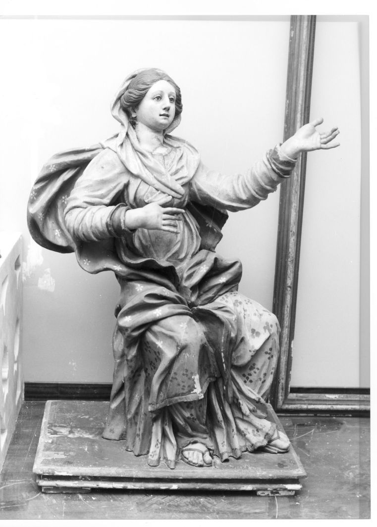 Maria Vergine (statua, elemento d'insieme) - bottega Italia meridionale (metà sec. XVIII)