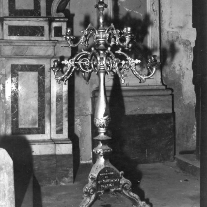 candeliere, serie - bottega Italia meridionale (ultimo quarto sec. XIX)