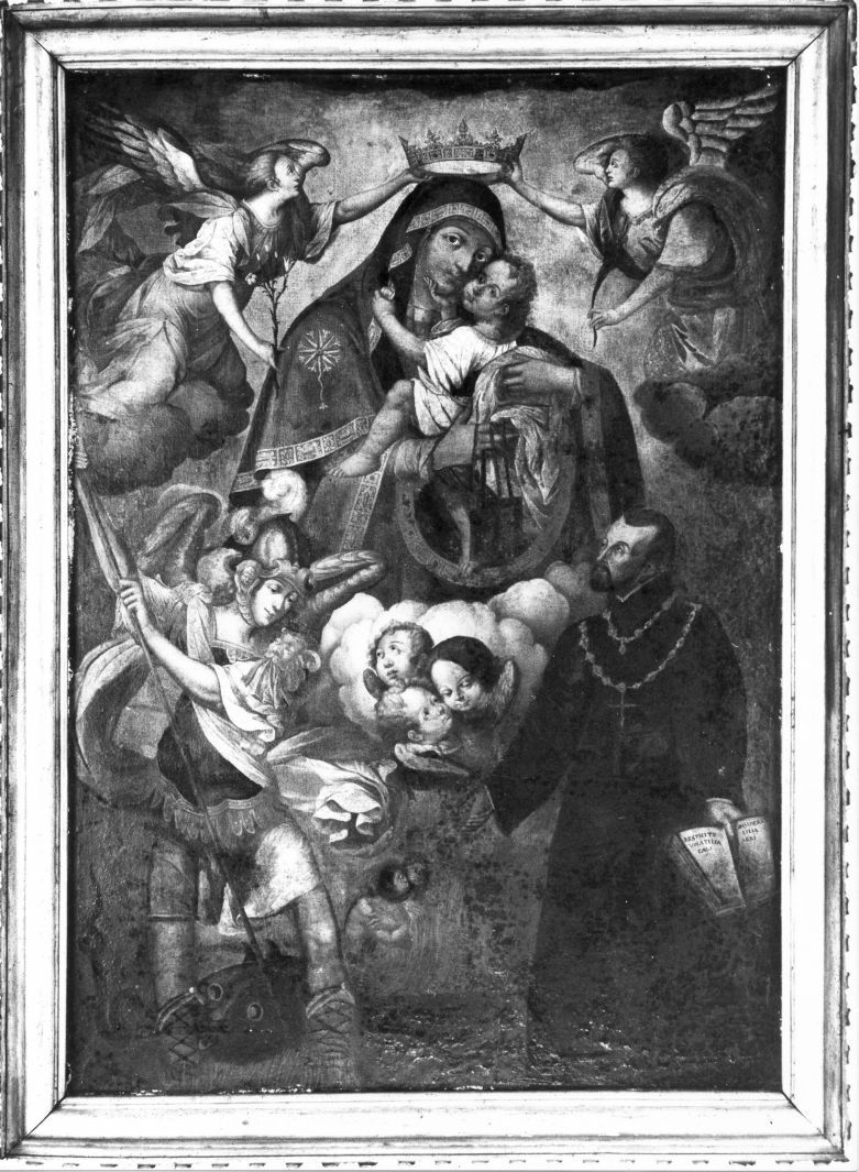 Madonna del Carmelo intercede per le anime del purgatorio (dipinto) - ambito Italia meridionale (seconda metà sec. XVI)