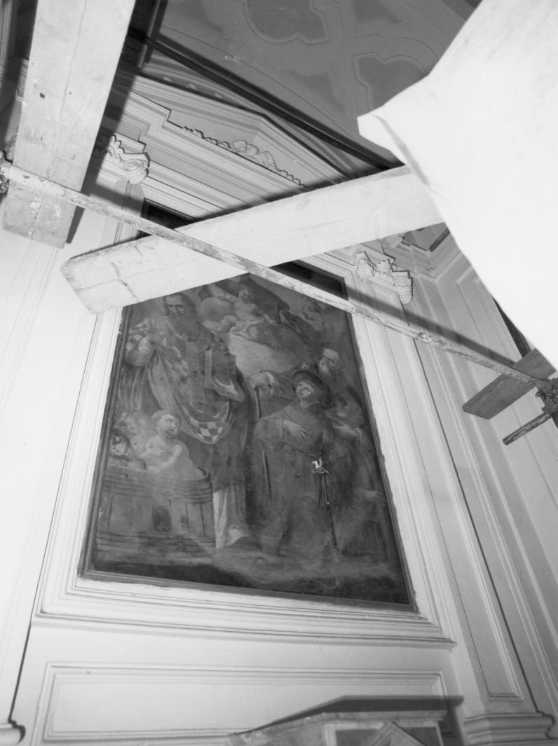 Madonna con Bambino con San Nicola di Bari, Sant'Antonio da Padova e Sant'Antonio Abate (dipinto, opera isolata) - ambito campano (fine sec. XVIII)