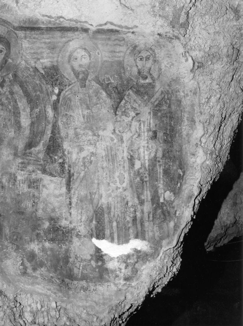 Santi (dipinto, frammento) - ambito campano (inizio sec. XIII)