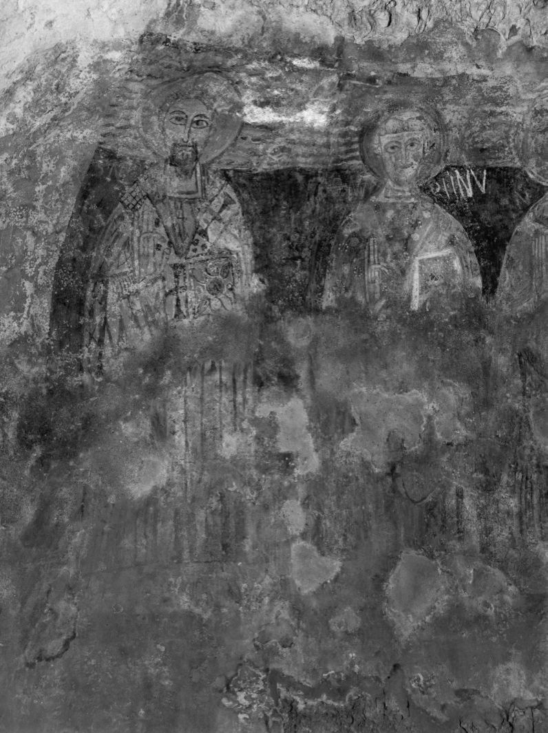 Santi (dipinto, frammento) - ambito campano (inizio sec. XIII)