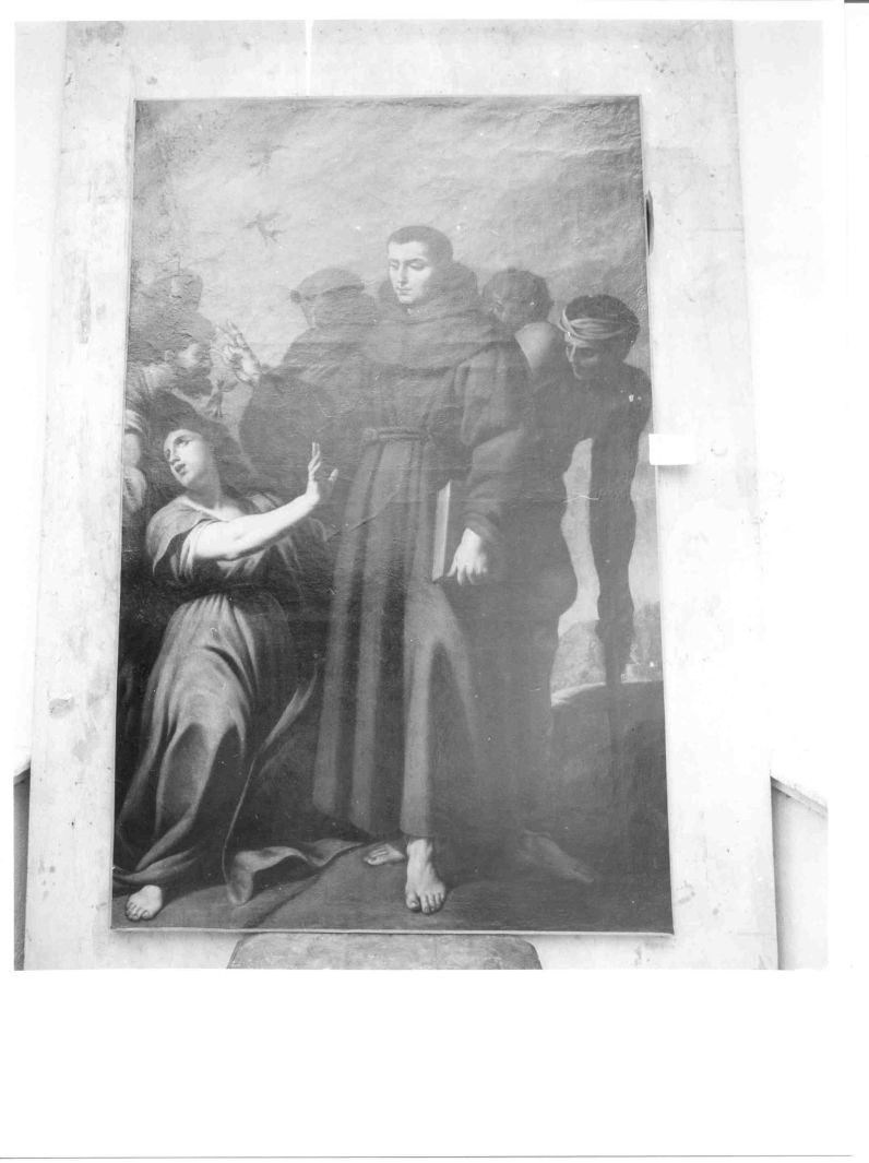 Sant'Antonio da Padova guarisce un indemoniato (dipinto) di Balducci Giovanni detto Cosci (cerchia) (prima metà sec. XVII)