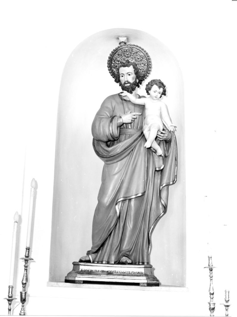 San Giuseppe e Gesù Bambino (statua) - bottega Italia meridionale (sec. XIX)