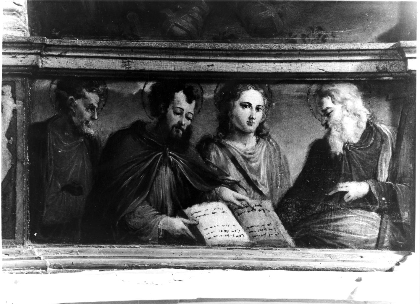apostoli (scomparto di predella) di Sabatini Andrea detto Andrea da Salerno (maniera) (prima metà sec. XVI)