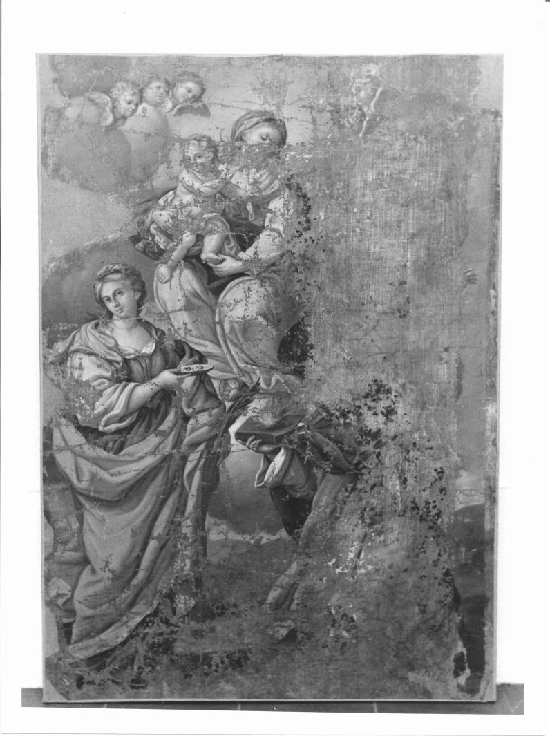 Madonna con Bambino e Santi (dipinto, opera isolata) - ambito campano (fine sec. XVIII)