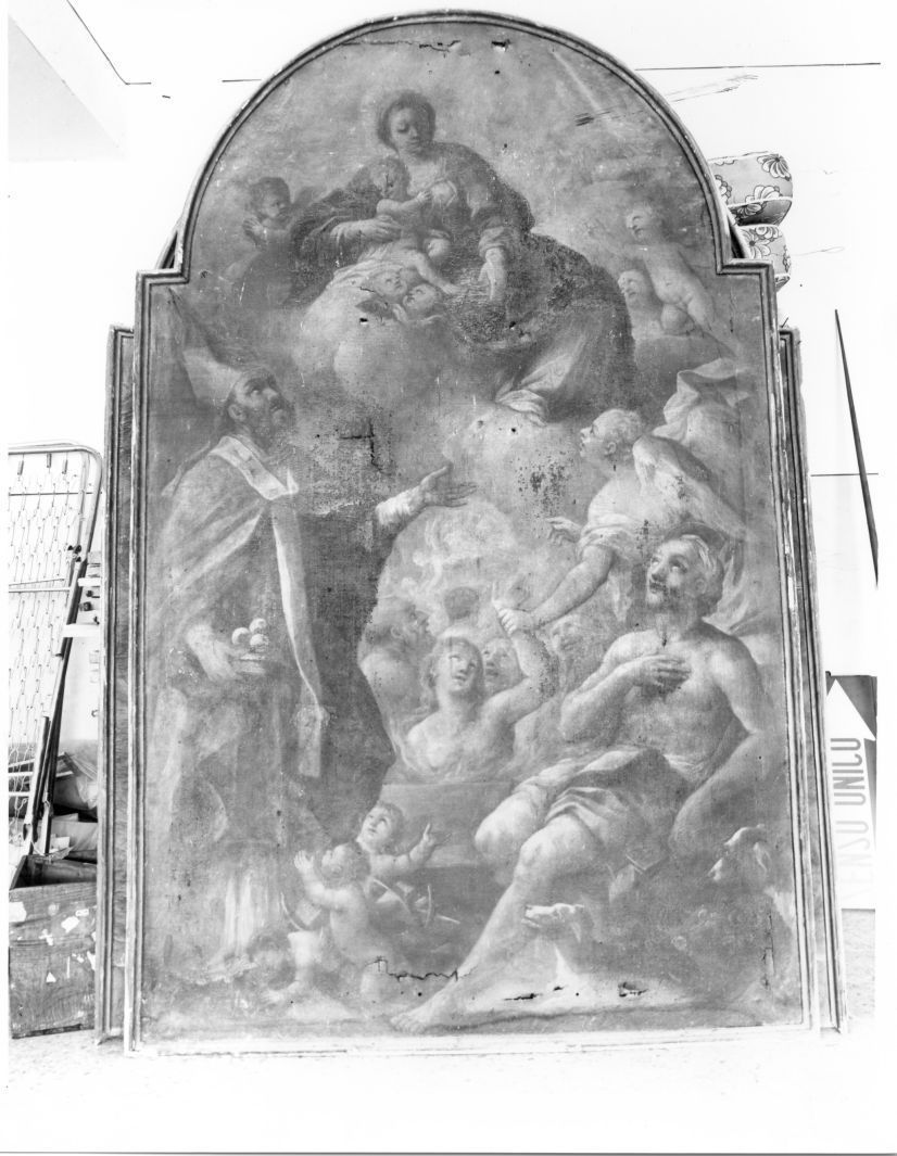 Madonna delle Grazie con S. Lazzaro e S. Nicola di Bari (dipinto) di Conte Geronimo (sec. XVIII)
