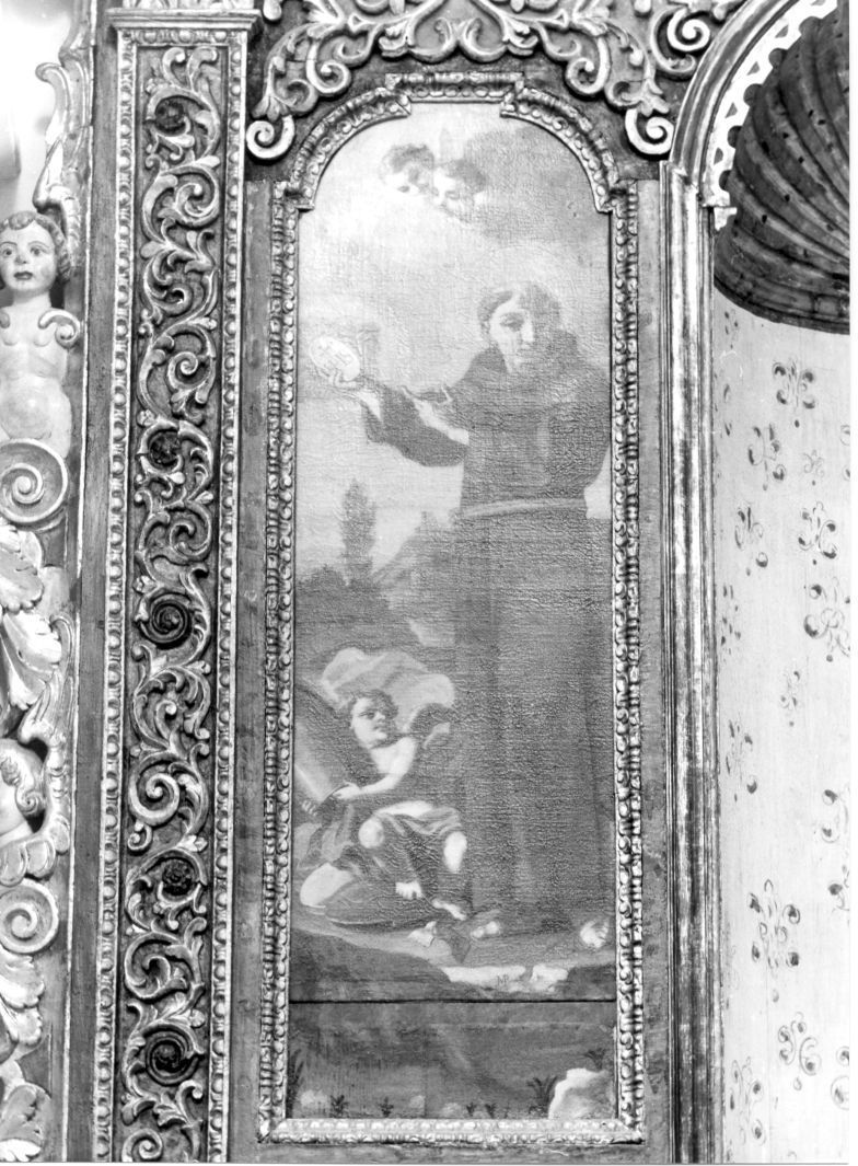 San Bernardino (dipinto, elemento d'insieme) di Mari Giovanni Antonio (attribuito) (sec. XVIII)