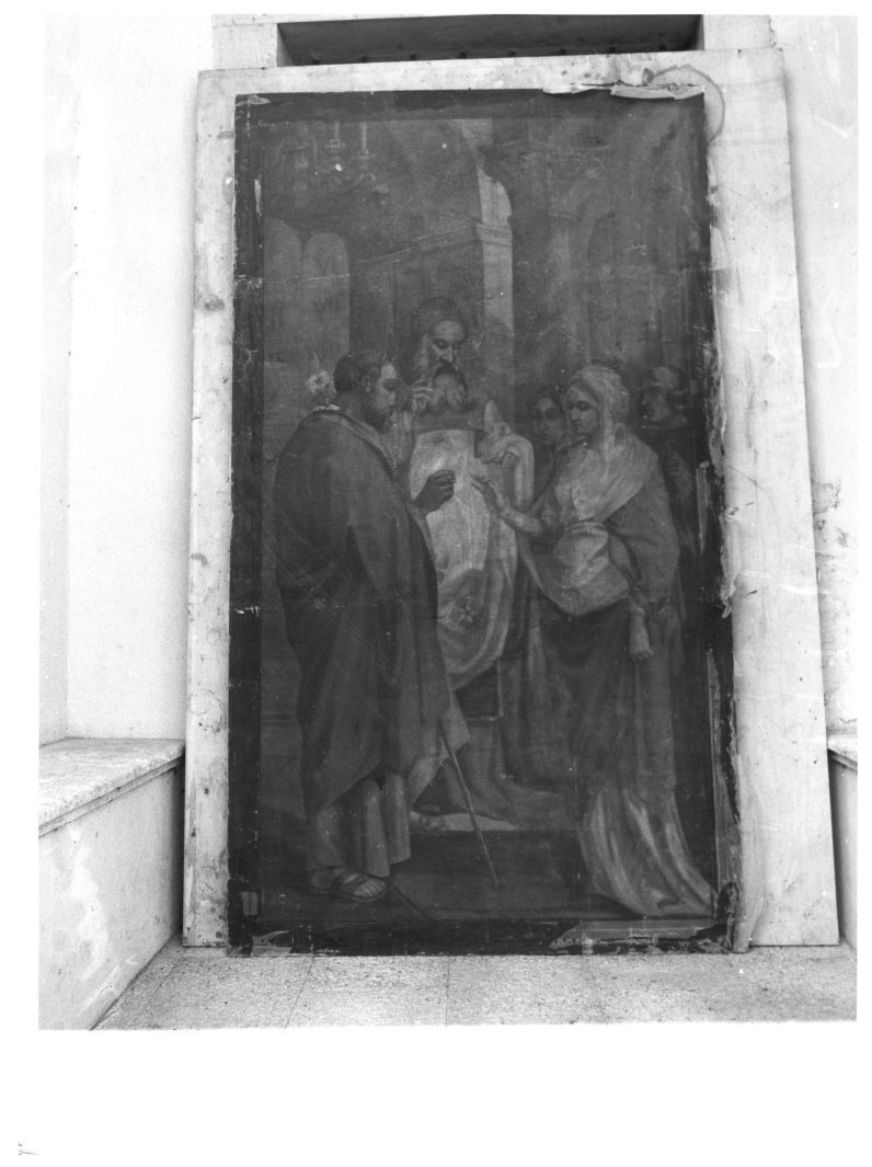 Sposalizio di Maria Vergine (dipinto, ciclo) di Metallo Angelo (sec. XX)