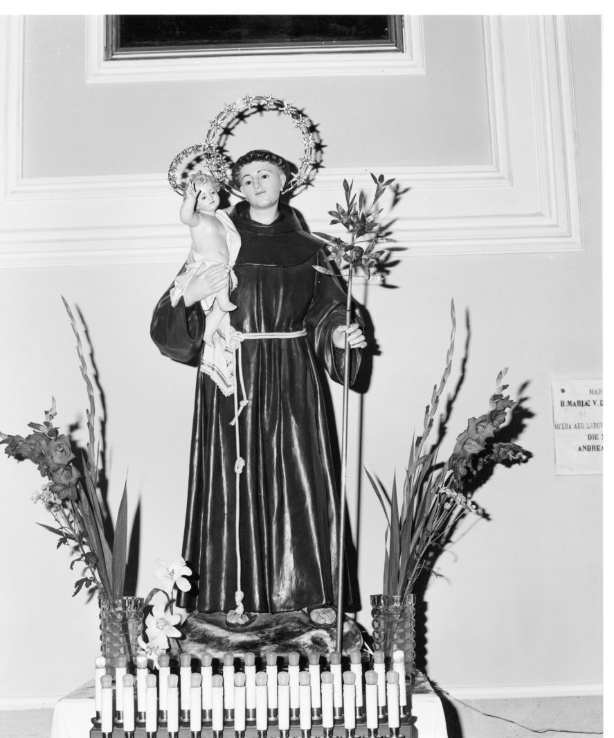 Sant'Antonio da Padova con il bambino (statua) - bottega irpina (sec. XIX)