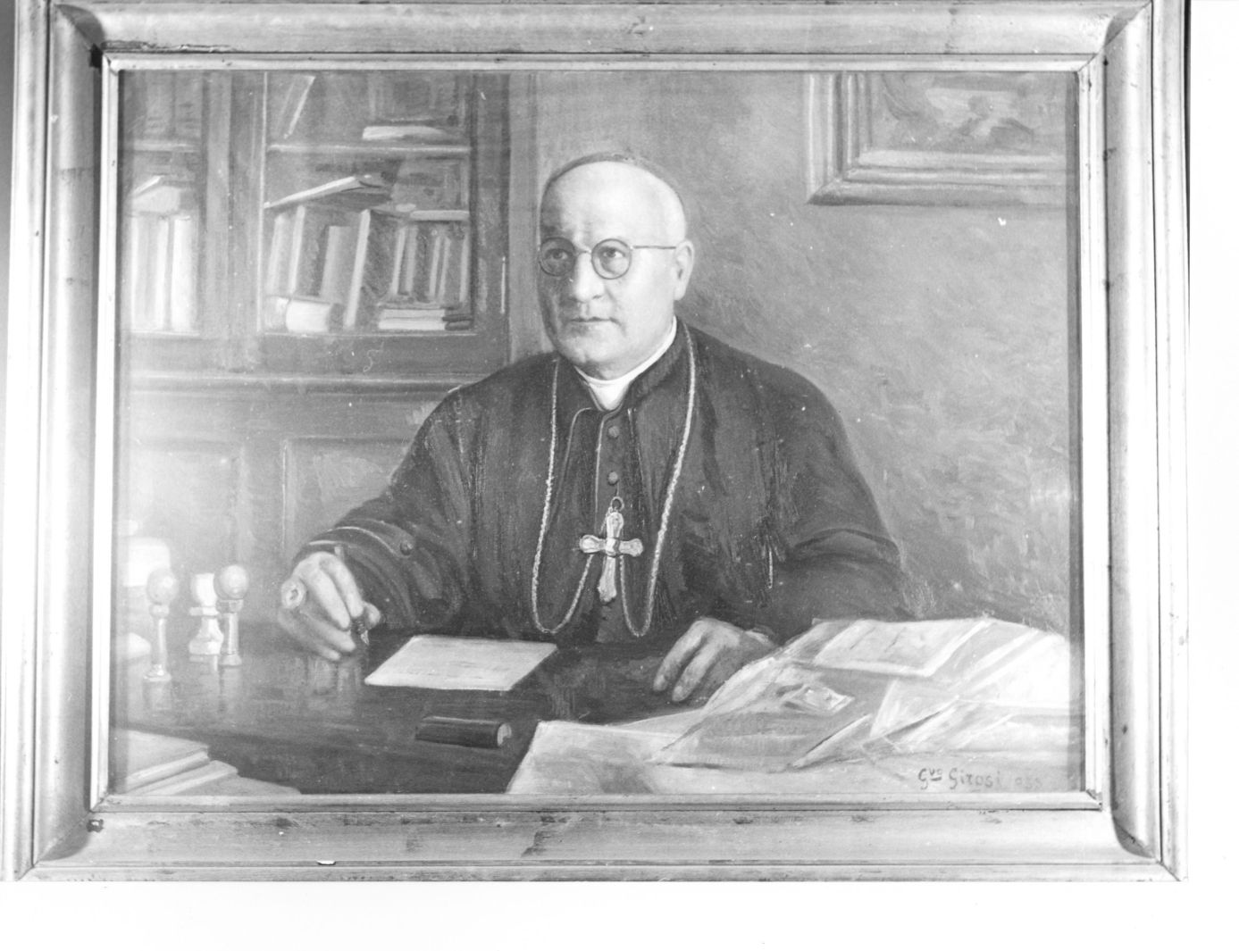 ritratto di ecclesiastico (dipinto, opera isolata) di Girosi Franco (seconda metà sec. XX)