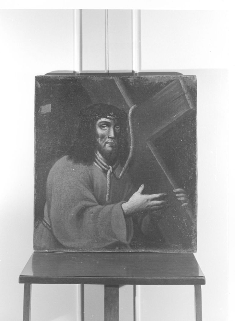 Cristo che abbraccia la croce (dipinto, opera isolata) - ambito napoletano (seconda metà sec. XVIII)