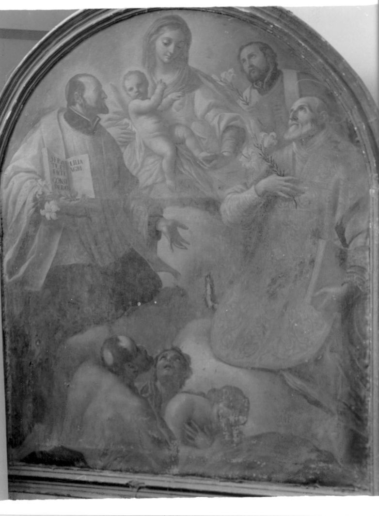 Madonna con Bambino, santi e anime del purgatorio (dipinto) - ambito irpino (ultimo quarto sec. XVIII)