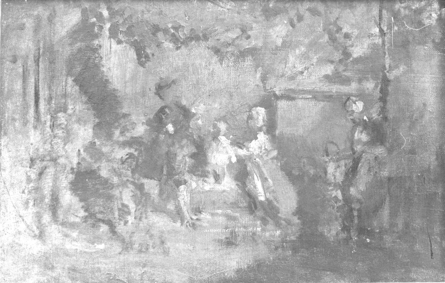 scena campestre (dipinto, opera isolata) di Lenzi Michele (attribuito) (seconda metà sec. XIX)