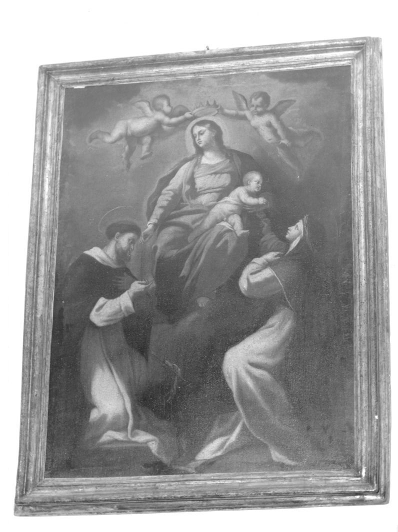 Madonna del Rosario con San Domenico e Santa Caterina da Siena (dipinto) - ambito napoletano (inizio sec. XVII)