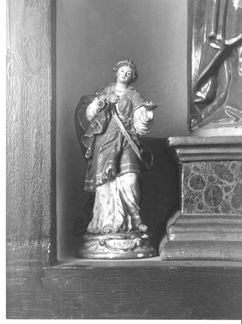 Santa Lucia (statuetta devozionale, opera isolata) - bottega campana (sec. XIX)