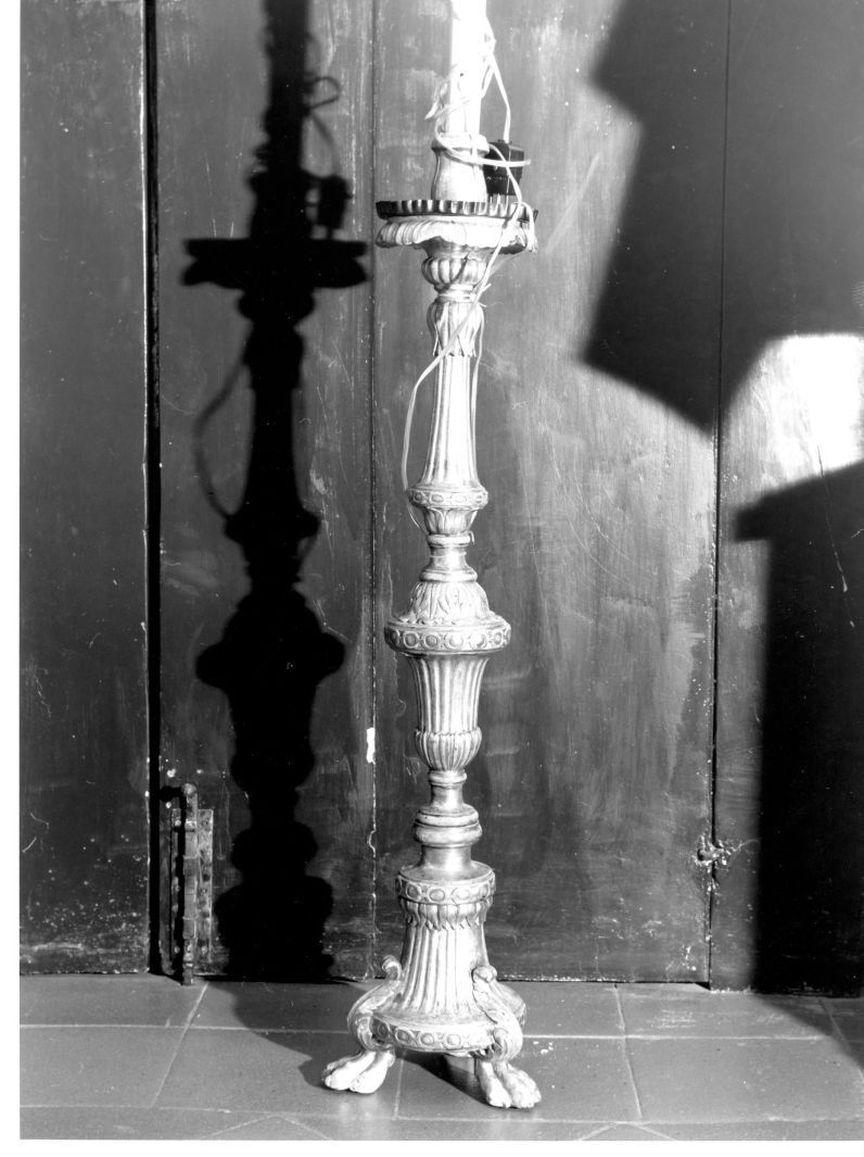 candeliere, serie - bottega campana (inizio sec. XIX)