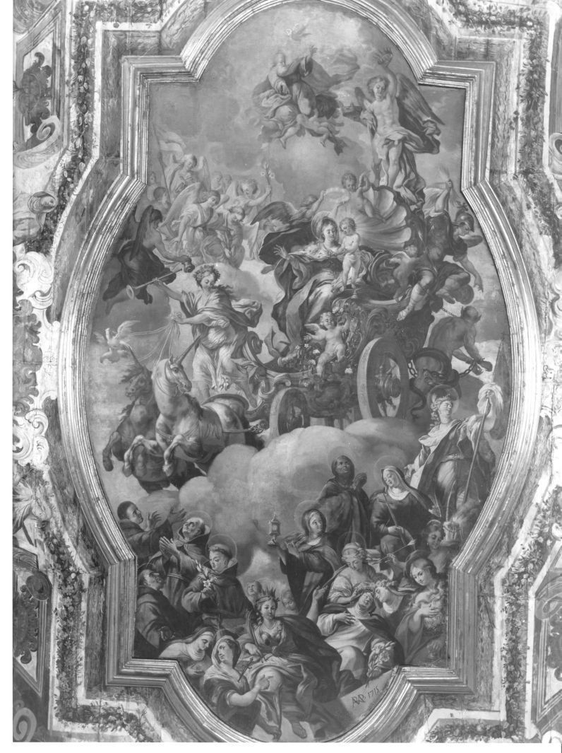trionfo della Madonna (dipinto) di Ricciardi Michele (sec. XVIII)