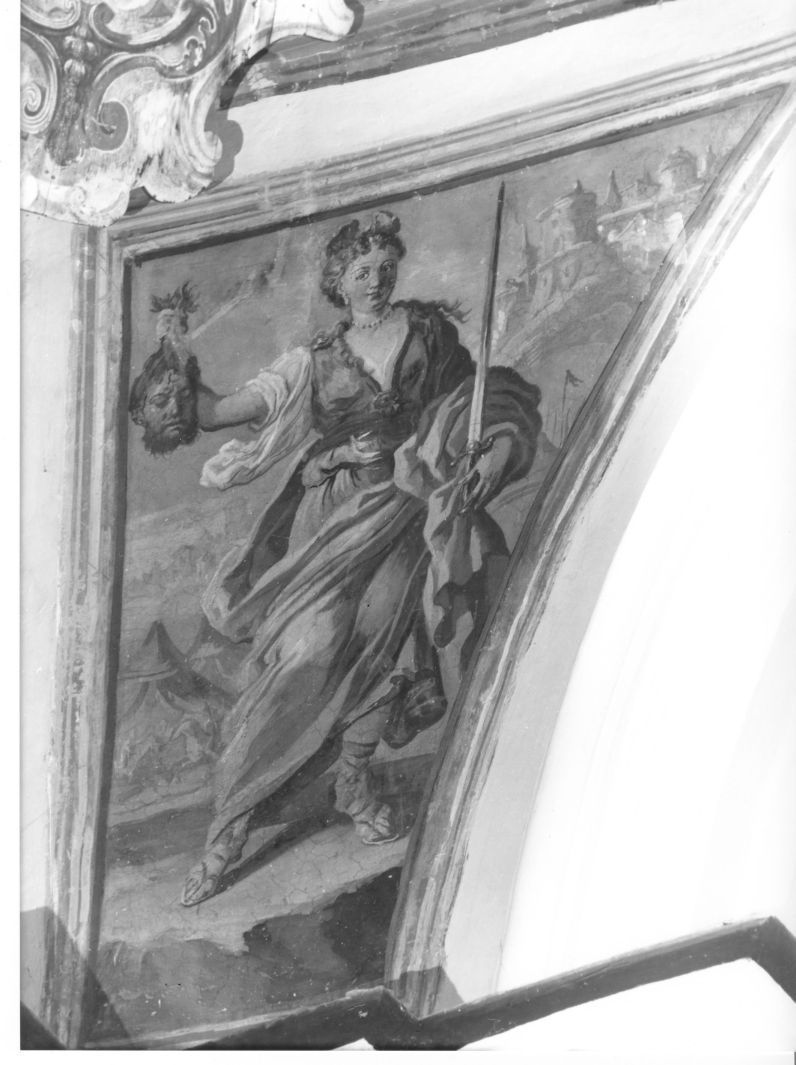 Giuditta con la testa di Oloferne (dipinto) di Ricciardi Michele (bottega) (sec. XVIII)