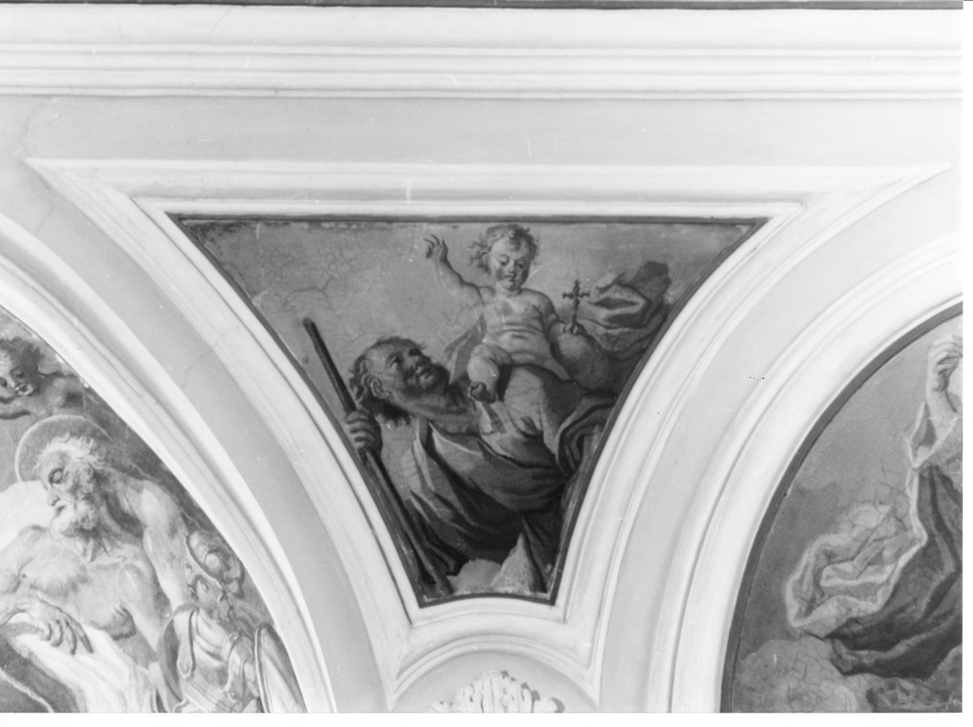 San Cristoforo (dipinto) di Ricciardi Michele (bottega) (sec. XVIII)