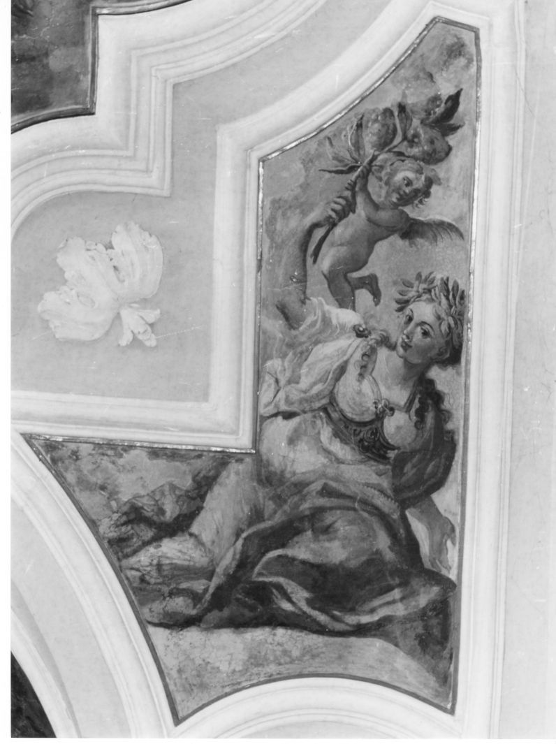 figura allegorica femminile (dipinto) di Ricciardi Michele (bottega) (sec. XVIII)