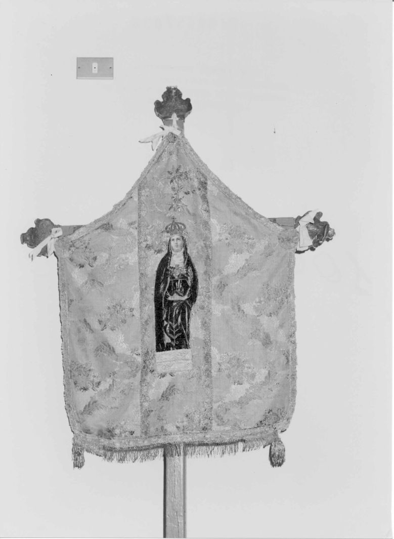 Madonna trafitta da sette spade (stendardo processionale) - manifattura campana (sec. XVIII)