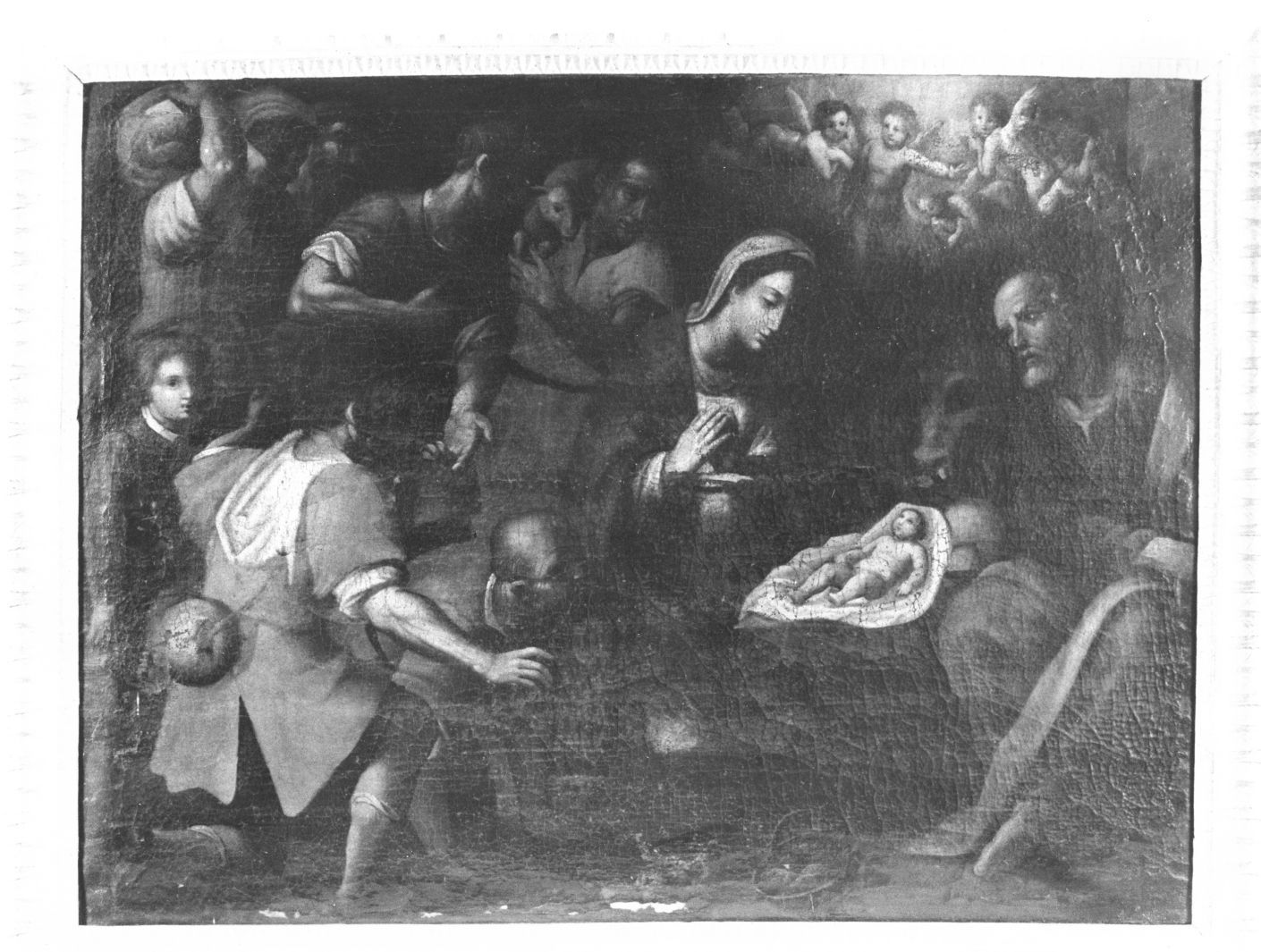 natività di Gesù (dipinto) - ambito napoletano (sec. XVII)