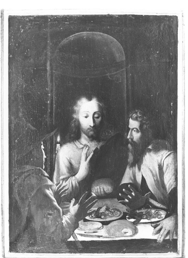 cena in Emmaus (dipinto) - ambito Italia meridionale (sec. XVII)