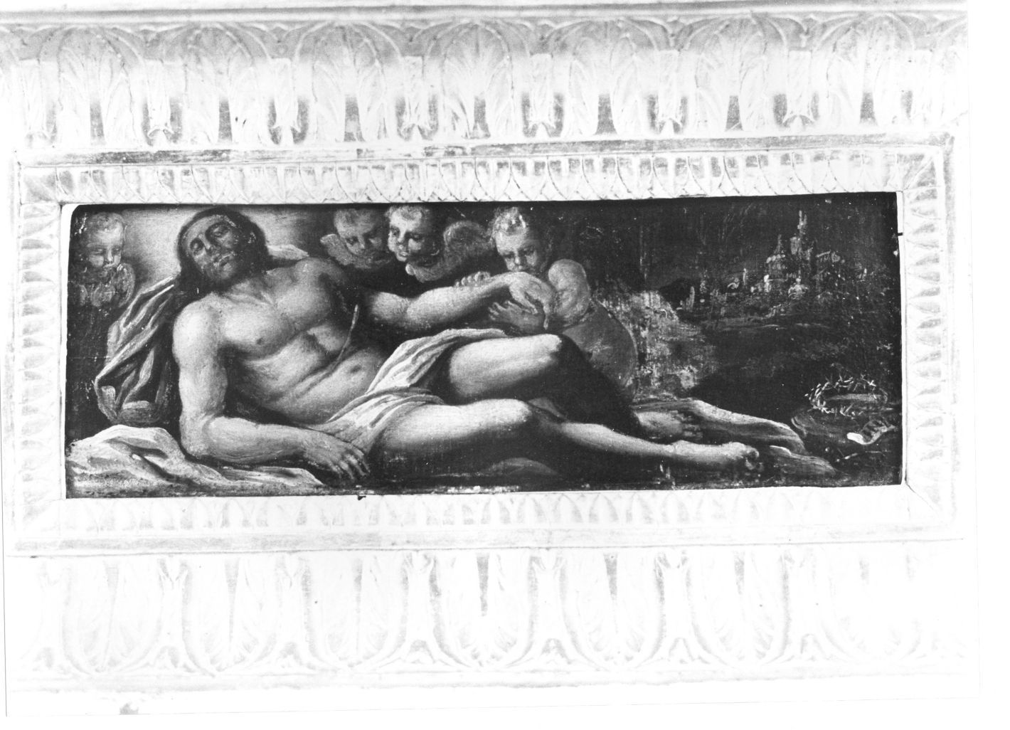 deposizione di Cristo dalla croce (dipinto) - ambito napoletano (sec. XVIII)