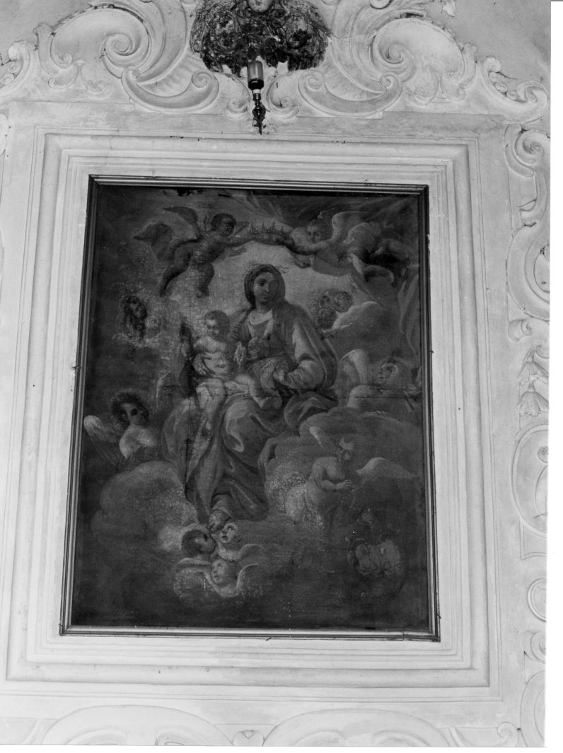 Madonna con Bambino (dipinto, opera isolata) di Peccheneda Nicola (cerchia) (seconda metà sec. XVIII)