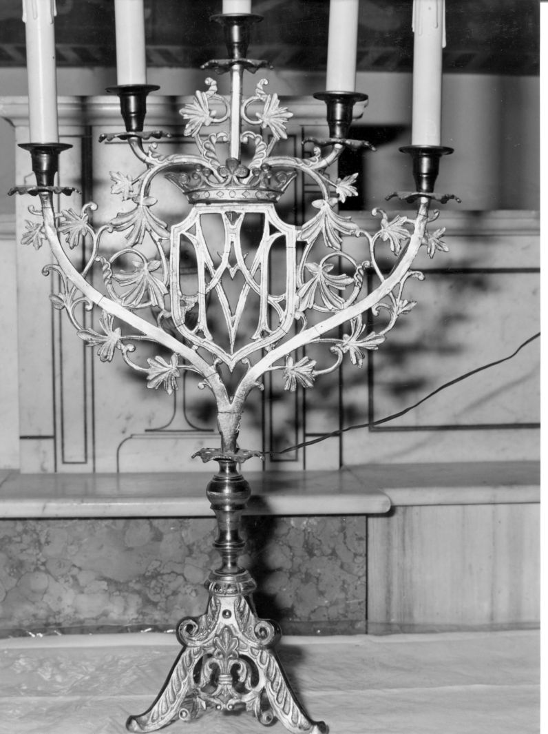 candelabro, serie - bottega campana (sec. XIX)