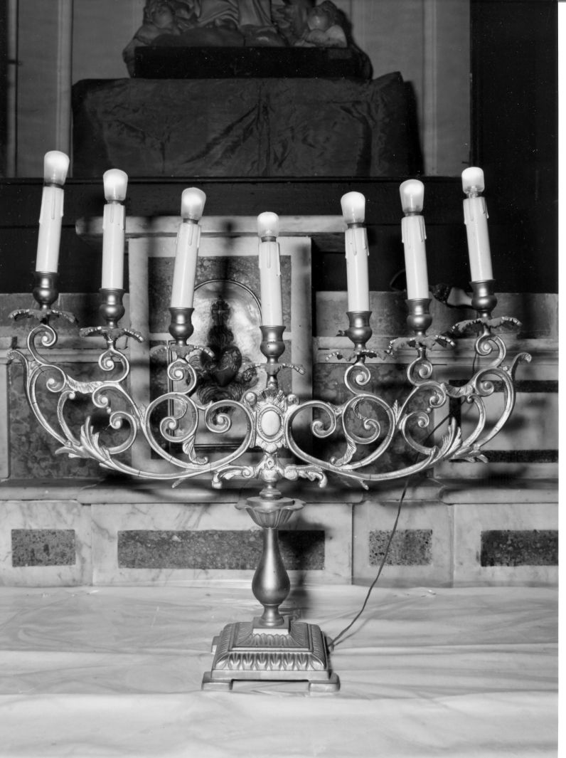 candelabro, opera isolata - bottega campana (sec. XIX)