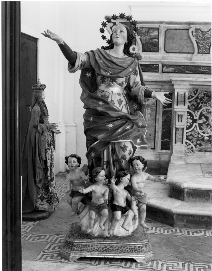 Madonna Assunta con angeli (statua) - bottega campana (sec. XVIII)