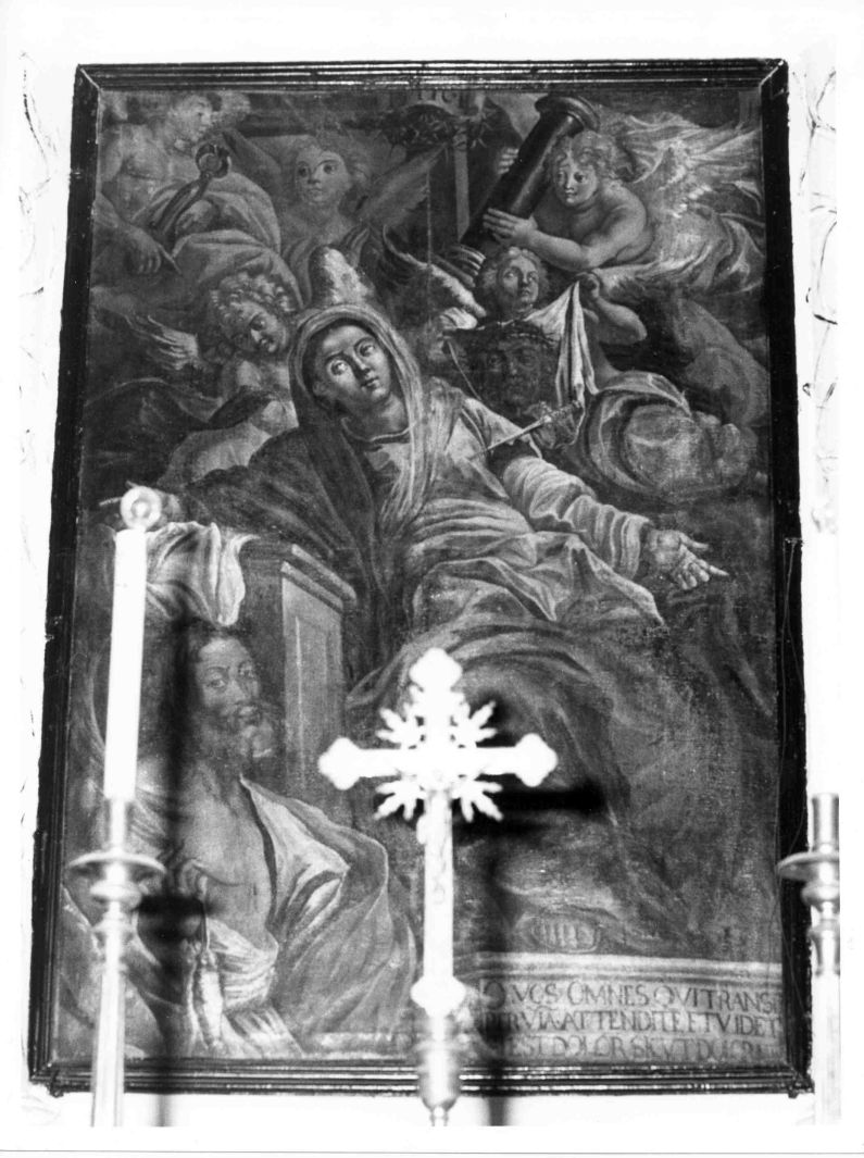 Madonna Addolorata e Santi (dipinto) - ambito campano (sec. XVIII)
