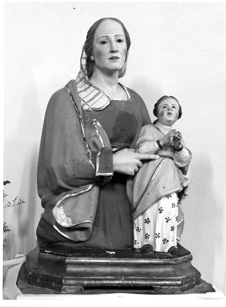 Maria Vergine bambina e Sant'Anna (gruppo scultoreo) - bottega campana (sec. XVIII)