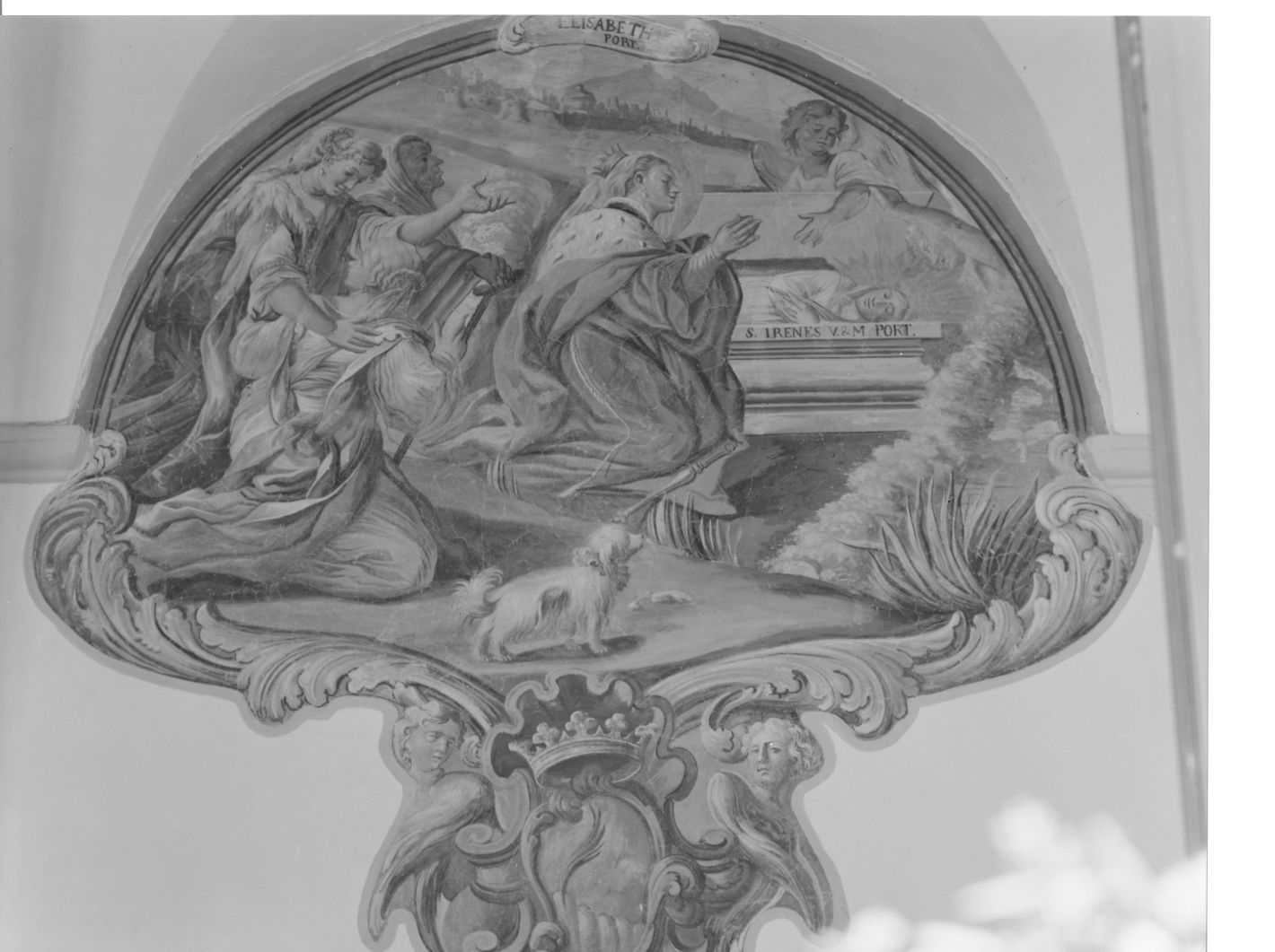 commiato di Sant'Irene da Sant'Elisabetta (dipinto, ciclo) di Ricciardi Michele (sec. XVIII)